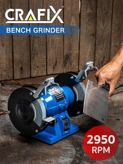 รหัสสินค้า 166 มอเตอร์หินเจียรตั้งโต๊ ขนาด 5 นิ้ว CRAFIX