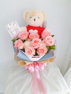 ช่อดอกกุหลาบตุ๊กตา