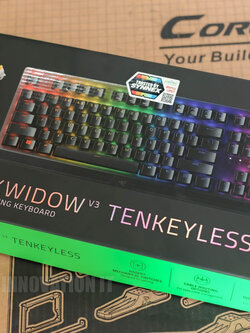 คีย์บอร์ดเล่นเกมมือสอง Razer Blackwindow V3 Tenkeyless สวิทเหลืองของ Razer ประกันถึง 05/2025