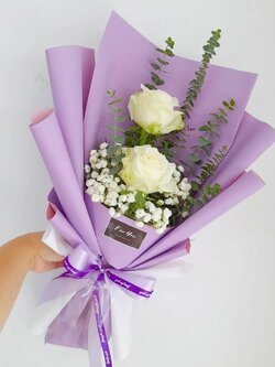 ช่อดอกกุหลาบ 2 ดอก