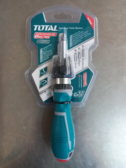 TOTAL ไขควงด้ามฟรี รุ่น TACSD30086 งานหนัก งานลุย พร้อมดอกไขควง 8 ชิ้น/ชุด 8 Pcs Ratchet Screwdriver Set