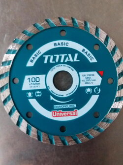TOTAl ใบเพชรตัดคอนเกรีต เทอร์โบ 4 นิ้ว รุ่น TAC2131003 (Cutting blade) ใบตัดปูน 2 IN 1 ตัดแห้ง/ตัดน้ำ