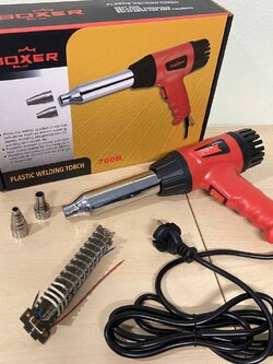 รหัสสินค้า 176 เป่าลมร้อน เครื่องเชื่อมท่อPE ปืนเชื่อมพลาสติกพีวีซี PVC BOXER / ปืนเป่าลมร้อน 700วัตต์