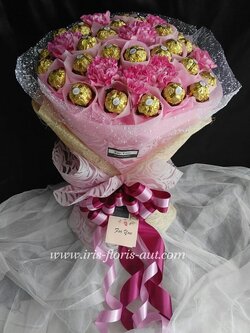 ช่อช็อคโกแลต 30 ลูก&ดอกคาร์เนชั่น