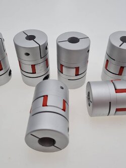 Jaw Coupling JM40C L65คัปปลิ่ง (ยอย)ประกบเพลา สำหรับเครื่อง CNC เครื่อง3D print และใช้ส่งกำลังเพลา ขนาด20มม ถึง 24 มม