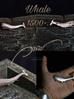 เข็มกลัดเงินแท้ 92.5% “วาฬ”