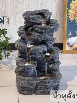 น้ำพุล้นตั้งพื้น รุ่นสวรรค์7ชั้นมงคล2597 น้ำตกแต่งบ้าน จัดสวนเสริมฮวงจุ้ย อ่างน้ำพุหน้าบ้าน