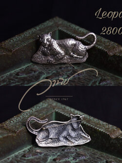 เข็มกลัดเงินแท้ 92.5% “Leopard” เสือดาว