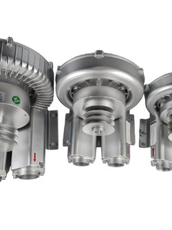 Ring Blower CTA Belt ปั๊มริงโบเวอร์ ท่อเข้าออกขนาดต่างๆ พัดลมโบเวอร์ใช้เครื่องยนต์หรือ มอเตอร์เป็น ต้นกำลังได้ สำหรับเติมอากาศบ่อกุ้ง