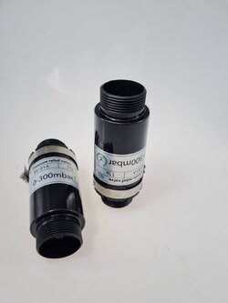 Pressure relief valve 0-300mbar วาล์วจำกัดแรงดันในระบบลมใช้กับ Ring blower และ Root Blower ป้องกันการอั้นของลม