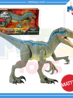 **MTS Toys**Mattel Jurassic World Dino Rivals Super Colossal : GCT93 Velociraptor Blue [ความยาวจากหัวถึงหาง 96 ซ.ม.]