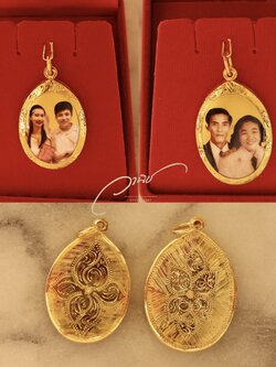 ล็อกเก็ตรูปภาพ เลี่ยมกรอบทอง ล็อกเก็ตพ่อแม่ ล็อกเก็ตเลี่ยมทอง Locket By WANICH