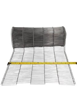 Mesh belt conveyer สายพานลวดสำหรับเครื่องอบฟิล์มหดเครื่องแพคน้ำดื่ม 406x7.26x1.6 มม