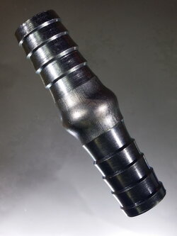 รหัสสินค้า 267 แป๊บข้อต่อสวมสายยาง หางปลาไหล ขนาด ½ นิ้ว สองด้าน