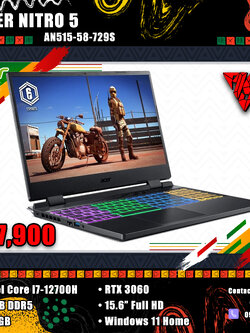 โน๊ตบุ๊คเล่นเกมมือหนึ่ง ACER NITRO 5 AN515-58-729S สเปคแรงเกินพิกัด