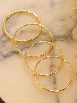 กำไลข้อมือทองคำ 96.5% ลายปอกมีดกลมเรียบ