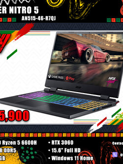 โน๊ตบุ๊คเล่นเกมมือหนึ่ง ACER NITRO 5 AN515-46-R7QJ สเปคแรงสุดใจ
