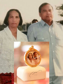 ล็อกเก็ตรูปภาพ เลี่ยมกรอบทอง ล็อกเก็ตพ่อแม่ ล็อกเก็ตเลี่ยมทอง Locket By WANICH