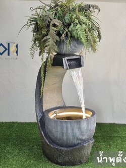 น้ำพุน้ำตกตั้งพื้น รุ่นFF1012 น้ำพุแต่งบ้านน้ำตกแต่งสวน น้ำล้นหน้าบ้านเสริมฮวงจุ้ย อ่างน้ำพุมงคล