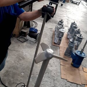 เครื่องกวน ผสม เคมี สี และ ของเหลว ขนาด 0.5 Hp. แบบ 500 ลิตร 220V แบบ 1500 รอบต่อนาที