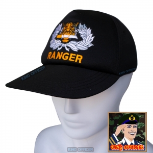 หมวกแก๊ป รบพิเศษ จู่โจม RANGER เสือคาบดาบ กองทัพบก ทบ สีดำ บุฟองน้ำ (มีชำระปลายทาง)