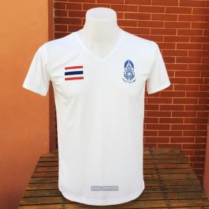 เสื้อยืดทหาร สีขาว คอวี ผ้าไมโครเกรดA (มีชำระปลายทาง)