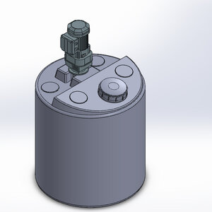 เครื่องกวน ผสม เคมี สี และ ของเหลว ขนาด 0.5 Hp. แบบ 200 ลิตร 380V