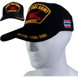 หมวกแก๊ป ทหารราบ กองทัพบก (ทบ.) สีดำ (ชำระปลายทางได้)