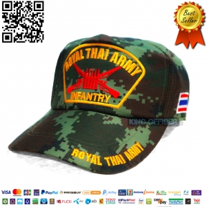 หมวกแก๊ปเหล่าทหารราบ (ทบ.) ลายพรางดิจิตอล (มีชำระปลายทาง)