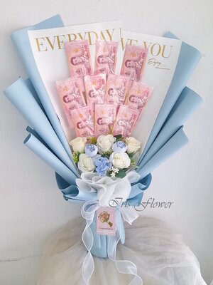 ช่อธนบัตร 10 ใบ 1000 /ค่าจัดทำ 890