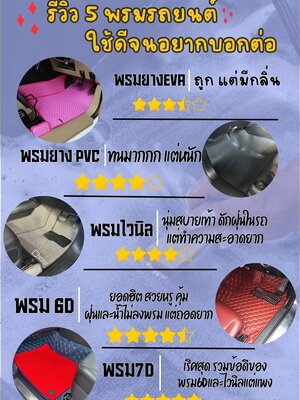 พรมปูพื้นรถยนต์ แบบไหนดี