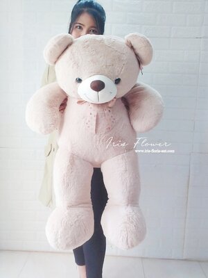 ตุ๊กตาหมีขนนุ่ม สีนำตาลอ่อน 90 cm.
