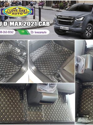 พรมรถยนต์ 6D Isuzu D Max 2021 Cab สีดำด้ายทอง