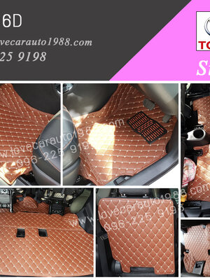 พรม 6D Toyota Sienta น้ำตาล