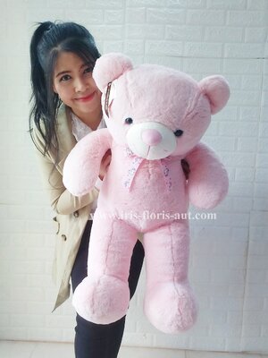 ตุ๊กตาหมีขนนุ่ม สีชมพู 70 cm.