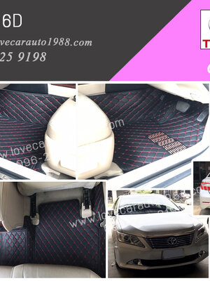 พรม 6D Toyota Camry ดำด้ายแดง