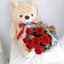 ตุ๊กตาหมี 60 cm.พร้อมช่อดอกกุหลาบ 7 ดอก