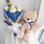 ตุ๊กตาหมี 60 cm.พร้อมช่อดอกกุหลาบ 7 ดอก