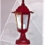 G-1-P01-W โคมไฟหัวเสา โครงหกเหลี่ยม สีลายไม้