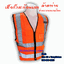 เสื้อกั๊กสะท้อนแสงผ้าตาข่าย ซิป+ช่องใสอุปกรณ์