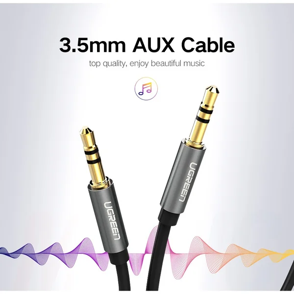 Cavo Audio AUX 1 Metro - Jack 3.5 Mm Maschio-Maschio - Universale Per Auto, Telefono, MP3