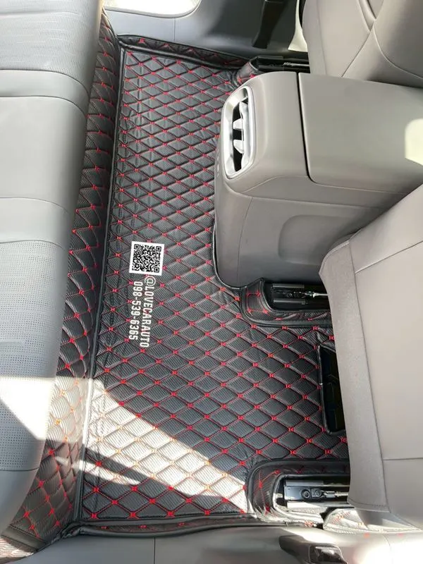 พรมปูพื้นรถยนต์ Leapmotor B10 พรม6Dเคฟล่าดำด้ายแดง