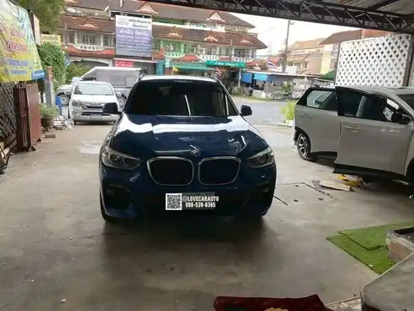 พรมปูพื้นรถยนต์ BMW X3 2020 พรม6D vvip สีชมพูด้ายทอง