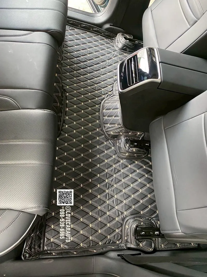 พรมปูพื้นรถยนต์6D Jaecoo7 vvip สีดำด้ายทอง