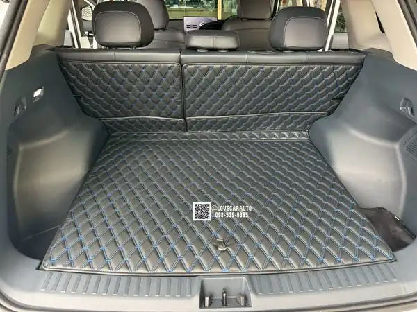 พรมรถยนต์ Geely Ex5 พรมVVIPด้ายคู่ สีดำด้ายฟ้า