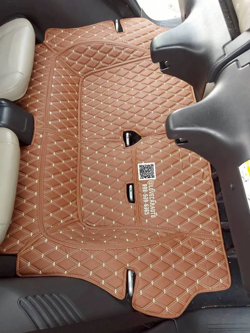 พรมปูพื้นรถยนต์ Isuzu MuX 2016 สีน้ำตาลเข้มด้ายคู่