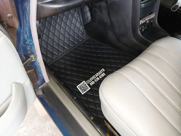 พรมปูพื้นรถยนต์ benz 230 w115 สีดำด้ายดำ