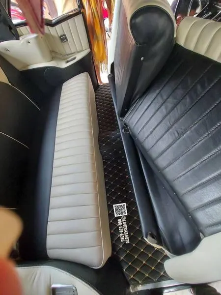 พรมปูพื้นรถยนต์ chevrolet bel air ปี2499 สีดำด้ายทอง