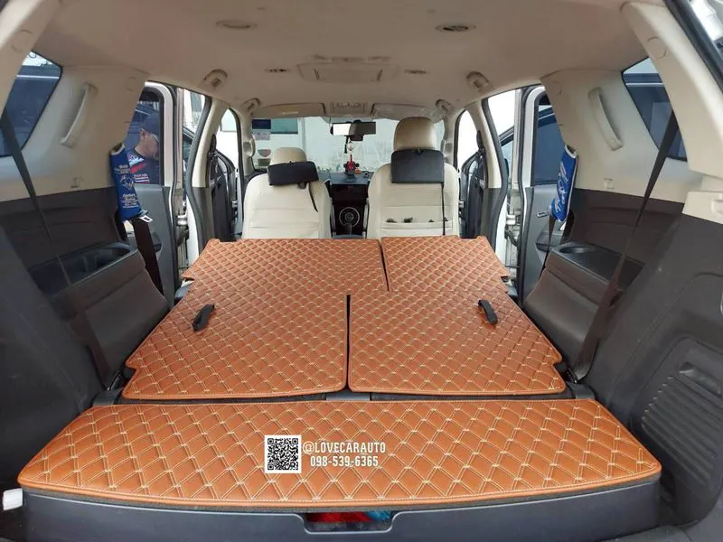 พรมปูพื้นรถยนต์ Isuzu MuX 2016 สีน้ำตาลเข้มด้ายคู่