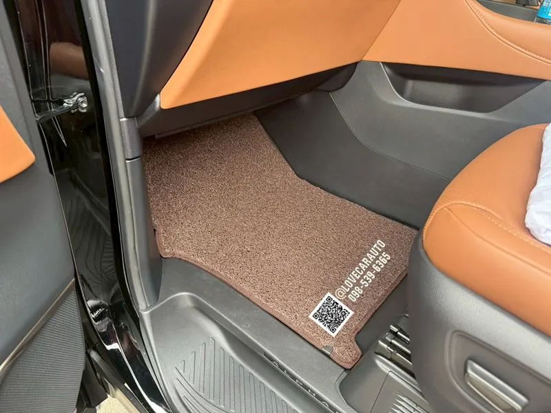 พรมดักฝุ่นรถยนต์ Toyota Alphard 40 2025 พรมไวนิลดักฝุ่นสีน้ำตาล